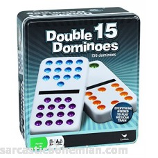 Double 15 Color Dot Dominoes in a Collectors Tin styles will vary by Cardinal Industries B01LWAECCI
